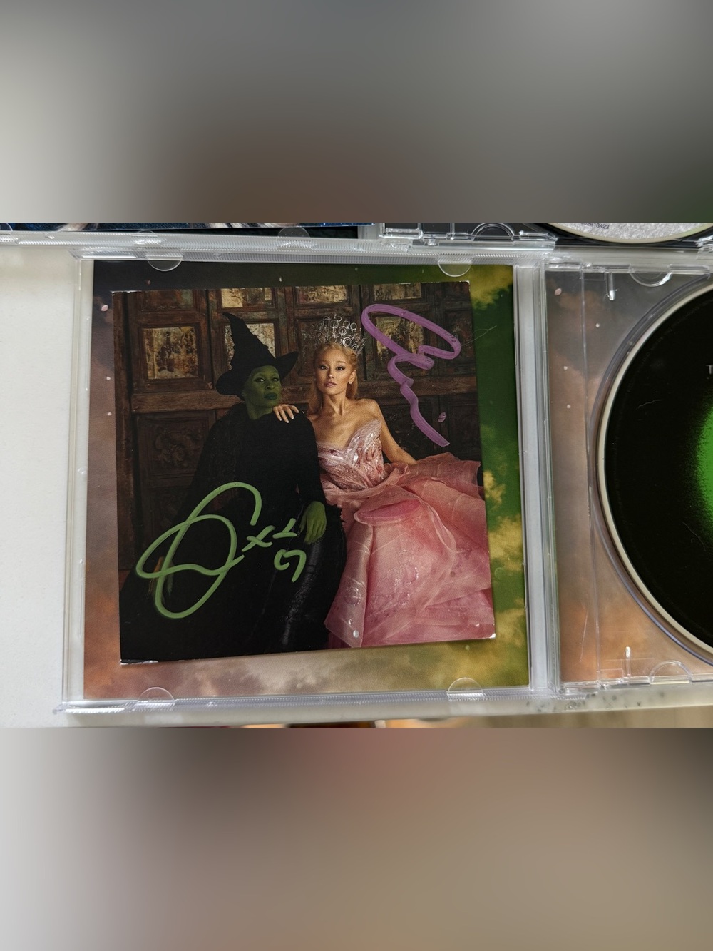 Signed Wicked Soundtrack Insert Featuring Glinda in Pink Gown